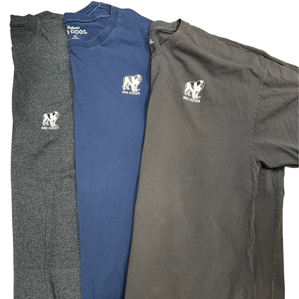 Big Dogs graphic tee bundle of three big and tall XXL 2X